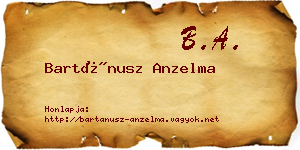Bartánusz Anzelma névjegykártya